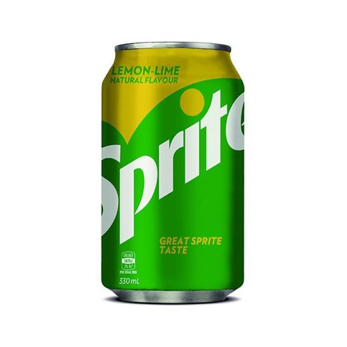 Sprite Natural Flavour Cans 330ml, Pack of 24