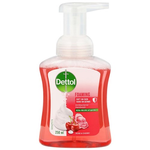 Dettol Foam Hand Soap Rose & Cherry Pump Bottle 250ml