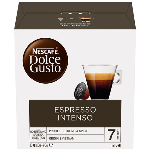 NESCAFÉ Dolce Gusto Espresso Intenso Coffee Capsules, Box of 16
