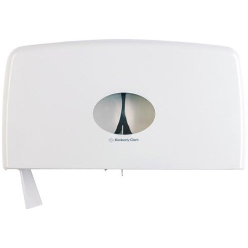 Kimberly-Clark Aquarius 70210 Twin Jumbo Toilet Tissue Roll Dispenser White