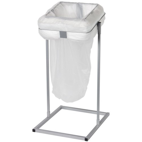 Infinity Rubbish Cradle Floor Stand Square 900mm Silver