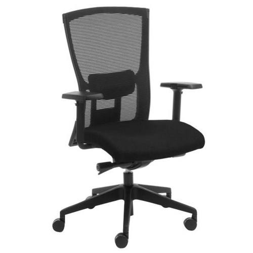 Domino Synchro Task Chair Mesh Back With Arms Black