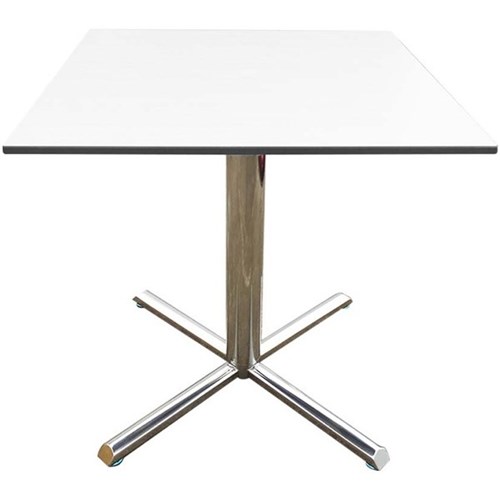 Multipurpose Outdoor Table Square 600mm Arctic White/Stainless Steel