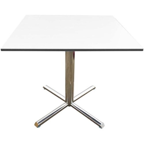 Multipurpose Outdoor Table Square 750mm Arctic White/Stainless Steel