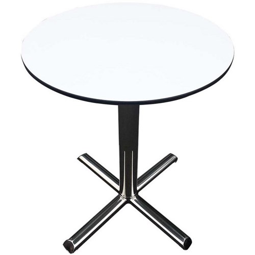 Multipurpose Outdoor Table Round 600mm Arctic White/Stainless Steel