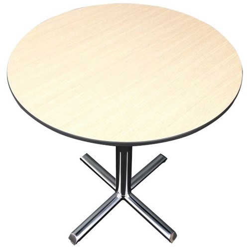 Multipurpose Table Round 750mm Tuross Oak/Stainless Steel OfficeMax NZ