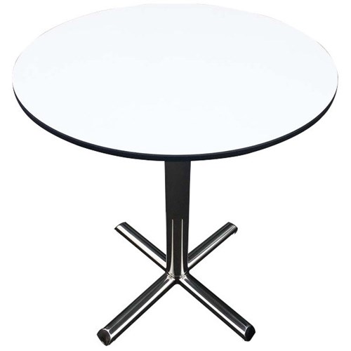 Multipurpose Outdoor Table Round 750mm Arctic White/Stainless Steel