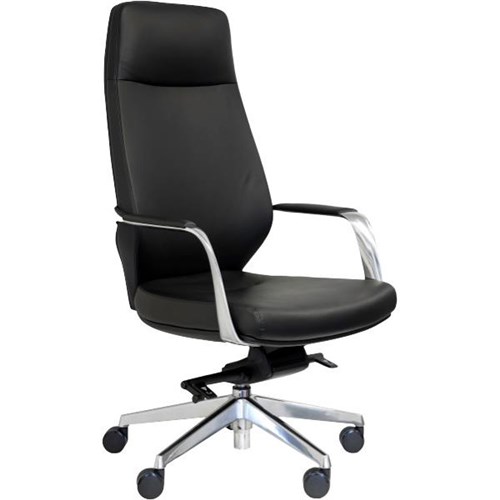 Ravello Executive Chair Leather Black OfficeMax NZ