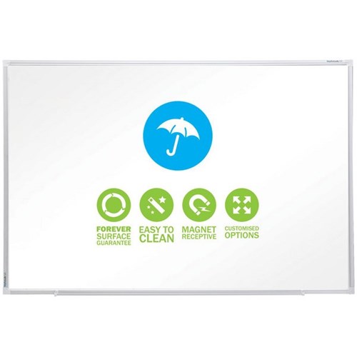 Boyd Visuals Porcelain Whiteboard Water Resistant 1200 x 1800mm