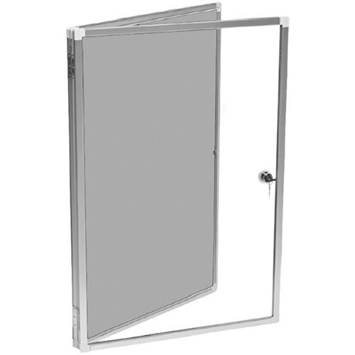 Boyd Visuals Pinboard Noticeboard Display Case 600x900mm Grey