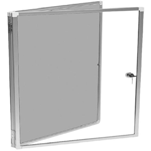 Boyd Visuals Pinboard Noticeboard Display Case Grey 1200 x 1200mm