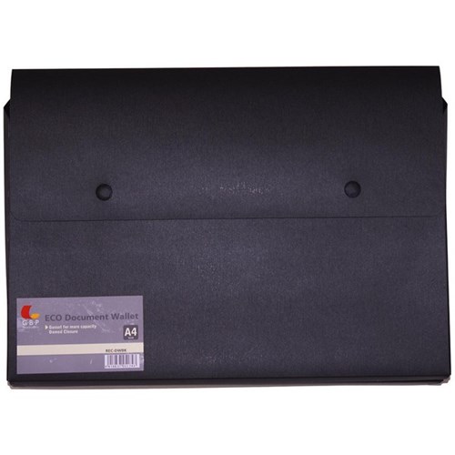 Goldenboy Eco Recycled Document Wallet A4 Black