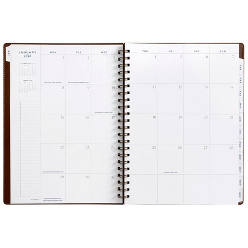 At-A-Glance A4 Diary Planner Week To View PU 2026 Brown
