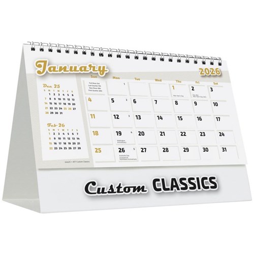 Easy2C Desk Calendar 2026 Custom Classics Cars