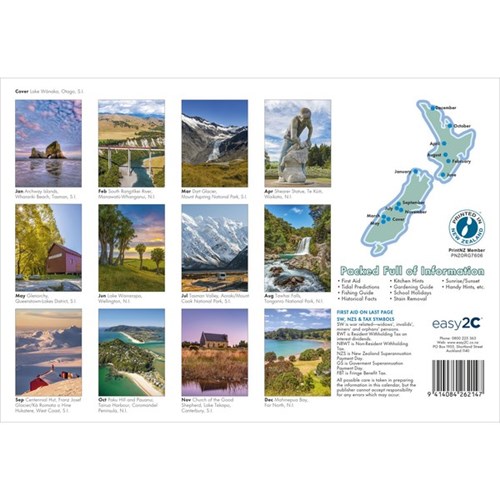 Easy2C Wall Calendar 2026 Redi Reference