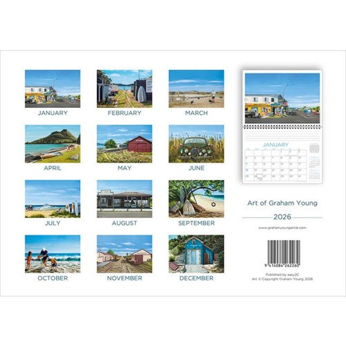 Easy2C Wall Calendar 2026 Art Of Graham Young