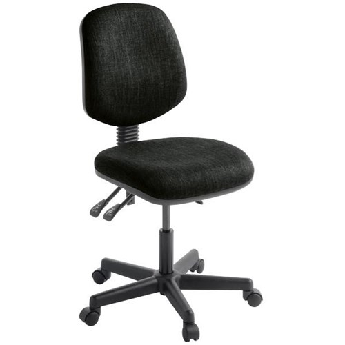Studio 3.40 Task Chair High Back 3 Lever Keylargo Fabric/Ebony