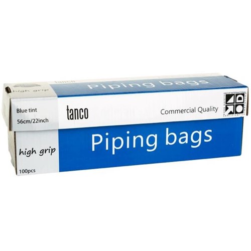 Tanco Piping Bag Hi-Grip 560mm Blue, Pack of 100