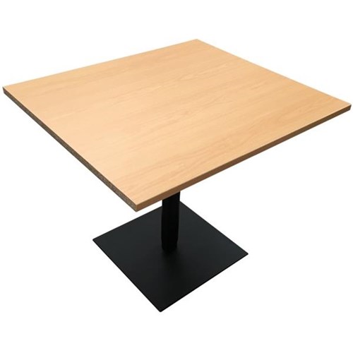 City Height Adjustable Meeting Table Square 900mm Square Base Tawa