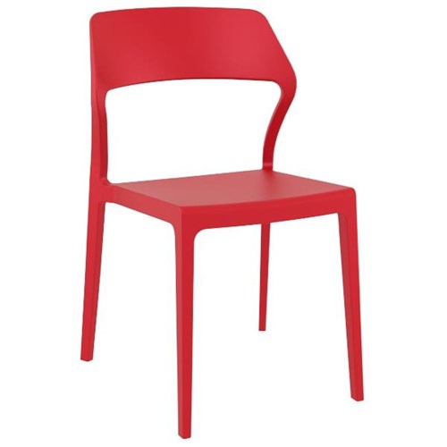 Soda Visitor Chair Stackable Red