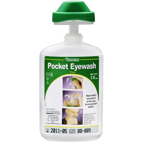 Tobin First Aid Pocket Flask Eyewash 200ml