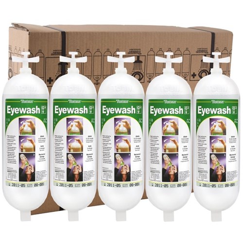 Tobin First Aid Replacement Eyewash Mobile Stand 1L, Set of 5