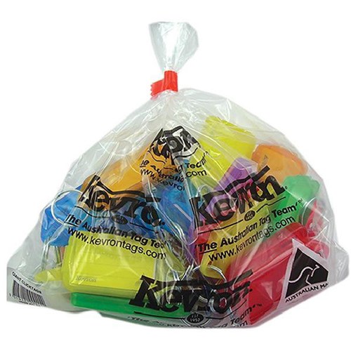 Kevron ID30 Security Key Tag Giant 74x38mm Assorted Colours, Bag of 25