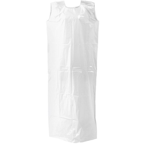 Eagle LDPE 50 Header Smock 700x1300mm White, Carton of 200