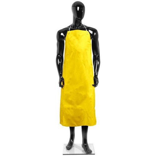 PVC Apron With Hooks 900x1350mm Yellow