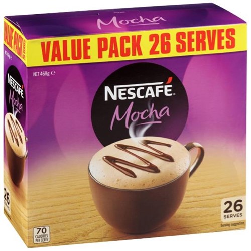 NESCAFÉ Cafe Menu Instant Coffee Sachet Mocha 468g, Pack of 26
