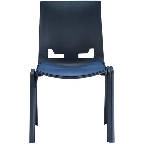 Hitch Stacker Chair Black/Navy Blue