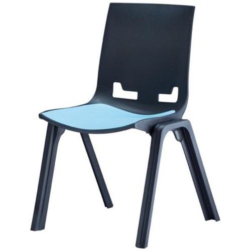 Hitch Stacker Chair Black/Sky Blue