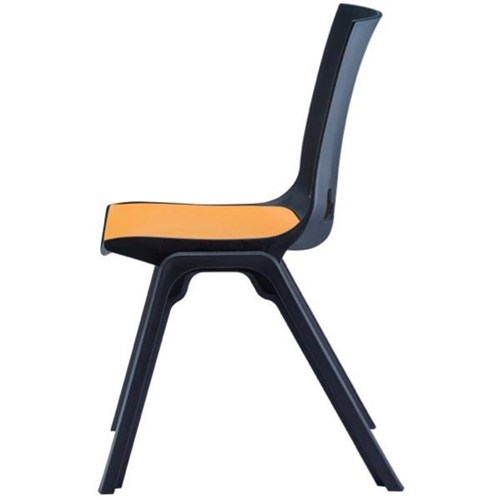 Hitch Stacker Chair Black/Mango Orange