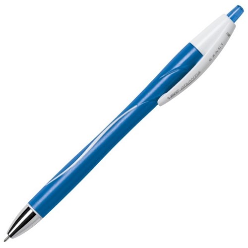 BIC Atlantis Exact Blue Retractable Ballpoint Pen Fine Tip OfficeMax NZ