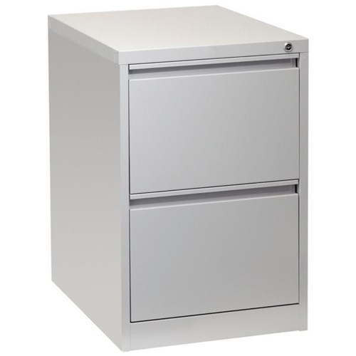 Firstline Filing Cabinet 2 Drawer Vertical Silver Grey