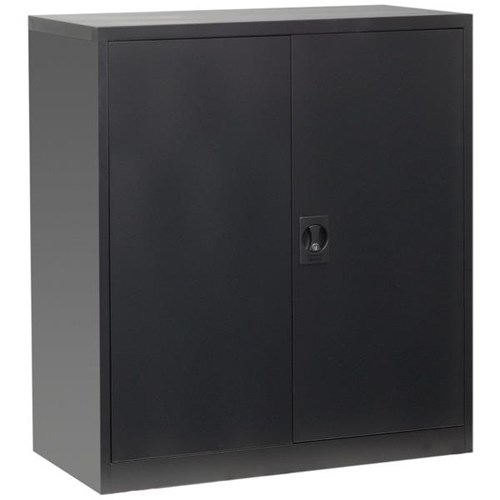 Firstline Stationery Cupboard 1016mm Black Texture OfficeMax NZ