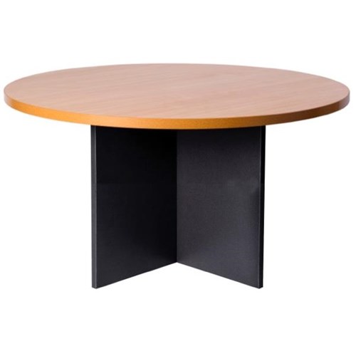 Firstline Meeting Table Round 900mm Beech/Ironstone OfficeMax NZ