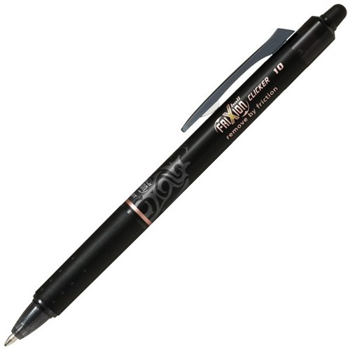 Pilot Frixion Black Clicker Erasable Rollerball Gel Pen 1.0mm Tip