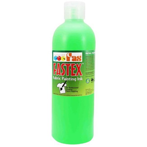 Fastex Fabric Painting Textile Ink Fluoro Green 500ml