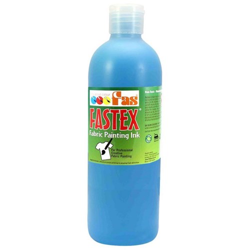 Fastex Fabric Painting Textile Ink Fluoro Blue 500ml