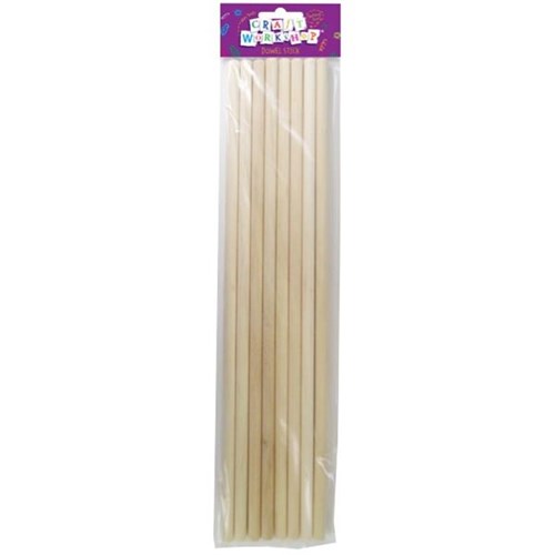 Craft Dowel Stick 8mm, Pack of 8 OfficeMax NZ