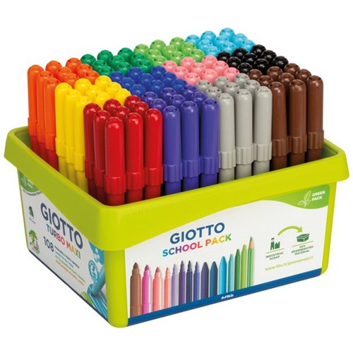 Giotto Turbo Maxi Felt Tip Markers, Pack of 108