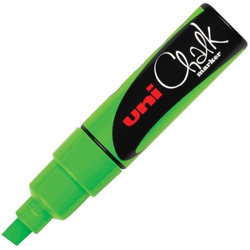 Uni Chalk Marker Chisel Tip Green OfficeMax NZ