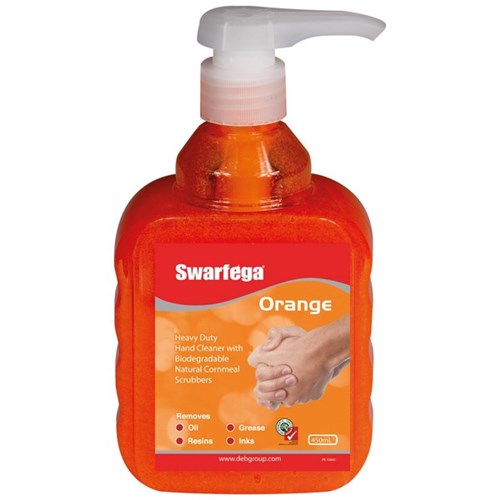 Swarfega Liquid Soap Hand Cleaner Heavy Duty Orange 450ml