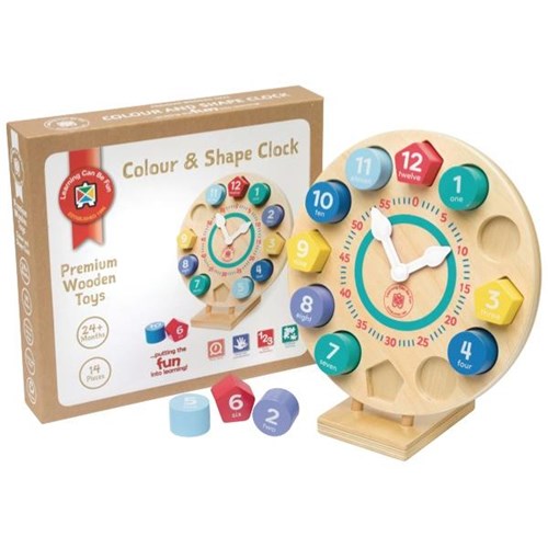 Learning Can Be Fun Colour & Shape Clock, Set o f 13 OfficeMax NZ
