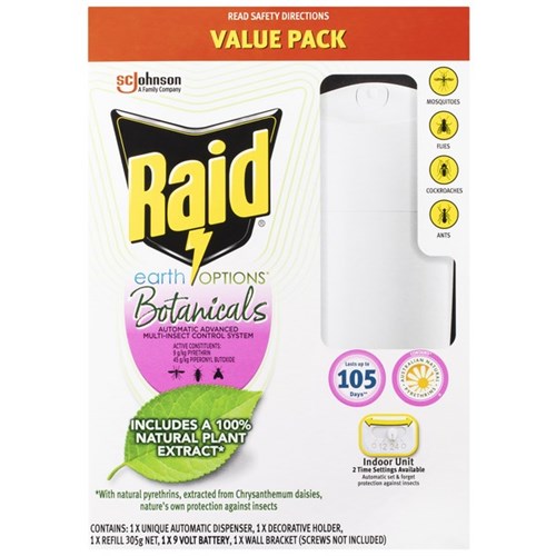 Raid Earth Options Botanicals Automatic Advanced Multi-Insect Control System