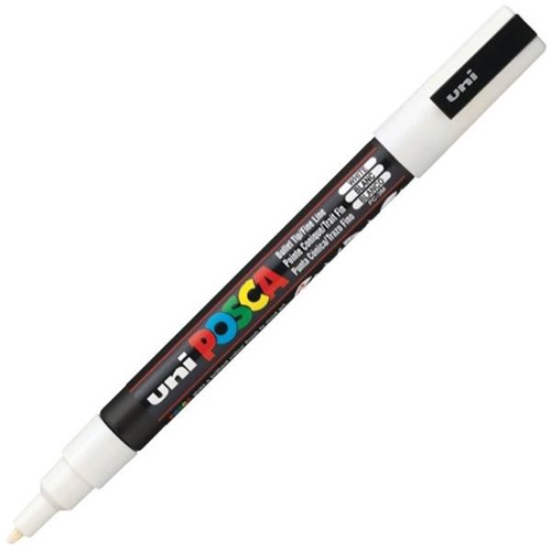 Uni Posca Paint Marker Pen Fine Tip White OfficeMax NZ