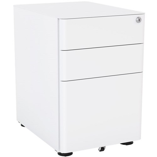 Agile Standard Steel Mobile Pedestal 3 Drawer White