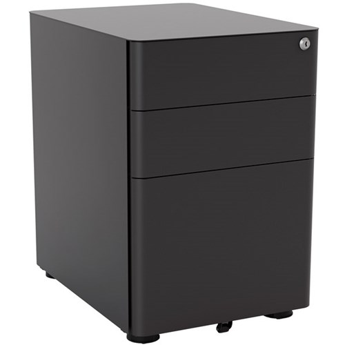 Agile Standard Mobile Pedestal 3 Drawer Black