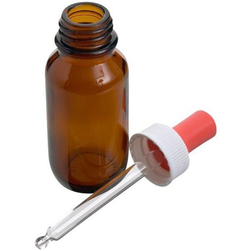 Glass Bottle With Dropper 25ml Amber